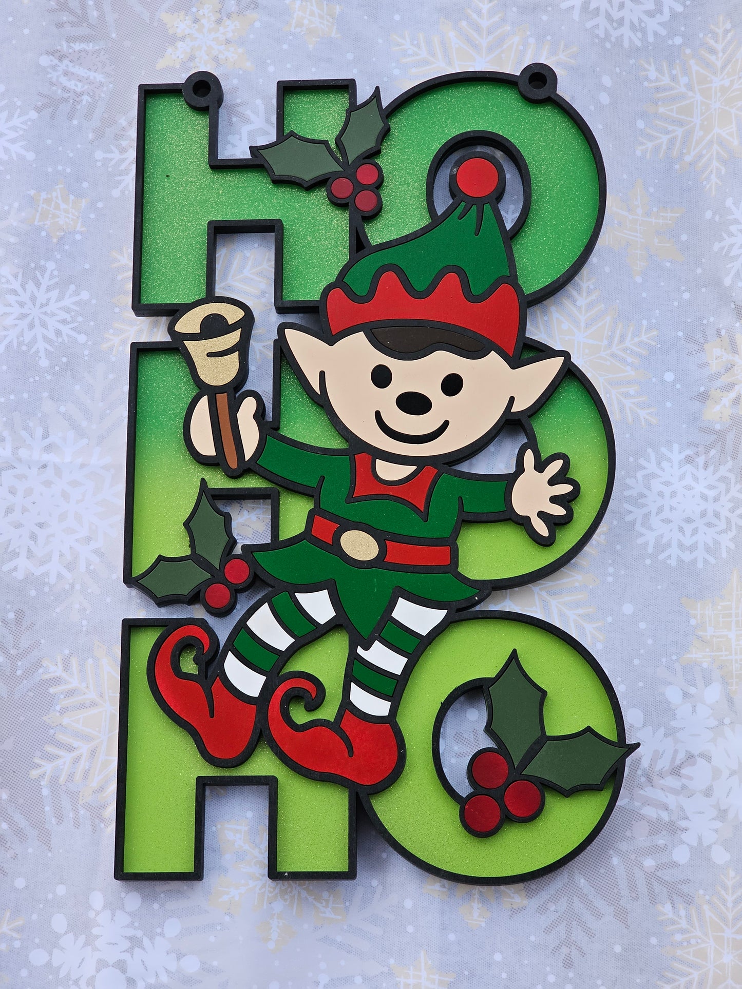 Elf HO HO HO Sign