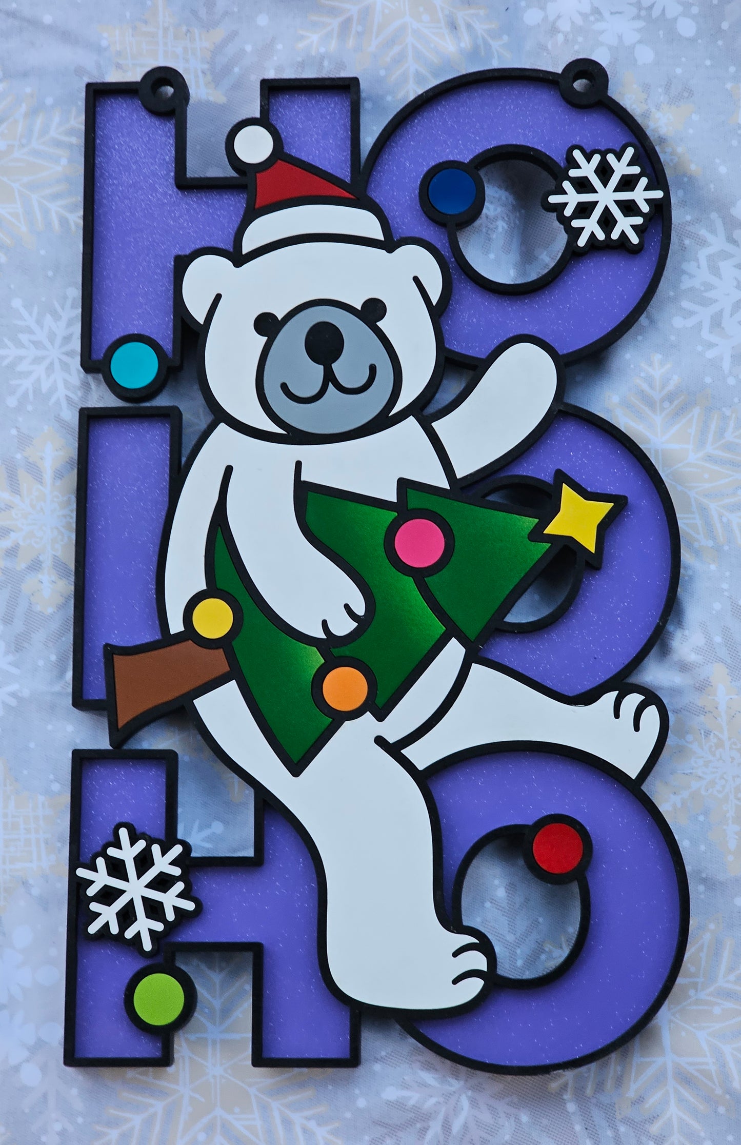 Bear HO HO HO Sign